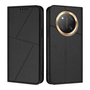 For Honor X60 Pro / Magic7 Lite / X9c Global Strong Magnetic Frosted Flip Leather Phone Case(Black)