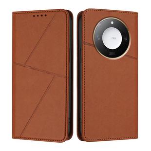 For Honor X60 / X9c Smart Global Strong Magnetic Frosted Flip Leather Phone Case(Coffee Color)