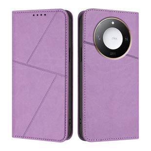 For Honor X60 / X9c Smart Global Strong Magnetic Frosted Flip Leather Phone Case(Light Purple)