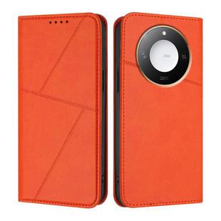 For Honor X60 / X9c Smart Global Strong Magnetic Frosted Flip Leather Phone Case(Orange)