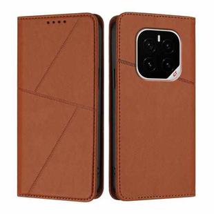 For Honor GT Pro Strong Magnetic Frosted Flip Leather Phone Case(Coffee Color)
