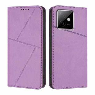 For Honor X60 GT Strong Magnetic Frosted Flip Leather Phone Case(Light Purple)