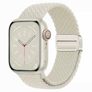 For Apple Watch 42mm / 41mm / 40mm / 38mm xDfind Magnetic Buckle Loop Woven Watch Band(Starlight)