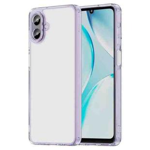 For Samsung Galaxy A07 4G PC Hybrid TPU Airbag Shockproof Phone Case(Transparent Purple)