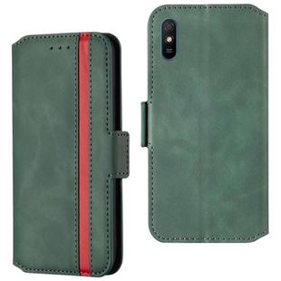 For Xiaomi Redmi 9A Retro Frosted Oil Side Horizontal Flip PU Leather Case with Holder & Card Slots(Green)