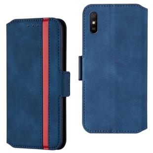 For Xiaomi Redmi 9A Retro Frosted Oil Side Horizontal Flip PU Leather Case with Holder & Card Slots(Blue)