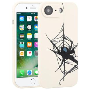 For iPhone 7 / 8 Graffiti Spider TPU Phone Case(Beige Blue Love Spider)