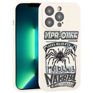 For iPhone 13 Pro Graffiti Spider TPU Phone Case(Beige Red Eyed Spider)