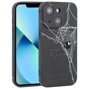 For iPhone 13 mini Graffiti Spider TPU Phone Case(Black Grey Spider)