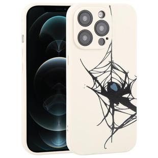 For iPhone 12 Pro Max Graffiti Spider TPU Phone Case(Beige Blue Love Spider)