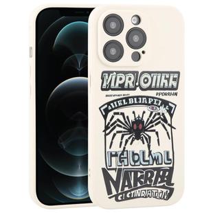 For iPhone 12 Pro Max Graffiti Spider TPU Phone Case(Beige Red Eyed Spider)