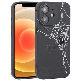 For iPhone 12 mini Graffiti Spider TPU Phone Case(Black Grey Spider)