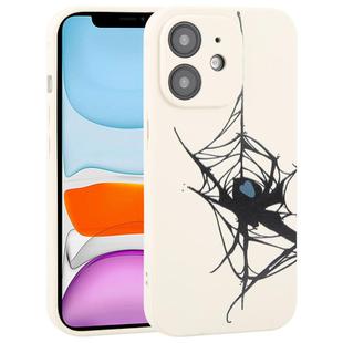 For iPhone 11 Graffiti Spider TPU Phone Case(Beige Blue Love Spider)