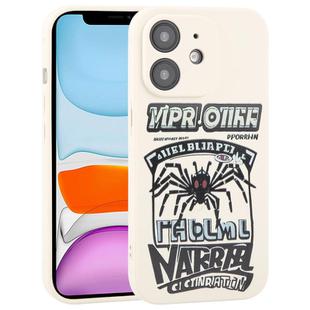 For iPhone 11 Graffiti Spider TPU Phone Case(Beige Red Eyed Spider)