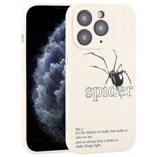 For iPhone 11 Pro Graffiti Spider TPU Phone Case(Beige Black Spider)