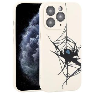 For iPhone 11 Pro Graffiti Spider TPU Phone Case(Beige Blue Love Spider)