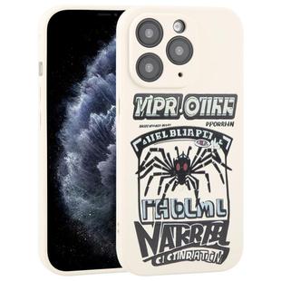 For iPhone 11 Pro Graffiti Spider TPU Phone Case(Beige Red Eyed Spider)