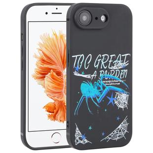 For iPhone 6 / 6s Graffiti Spider TPU Phone Case(Black Dark Blue Spider)