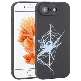 For iPhone 6 Plus / 6s Plus Graffiti Spider TPU Phone Case(Black Light Blue Spider)