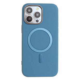 For iPhone 15 Pro Max Solid Color Plating MagSafe Full Coverage Phone Case(Baby Blue)