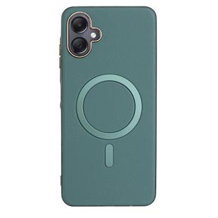 For Samsung Galaxy A06 Solid Color Plating MagSafe Full Coverage Phone Case(Green)