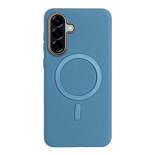 For Samsung Galaxy A55 Solid Color Plating MagSafe Full Coverage Phone Case(Baby Blue)