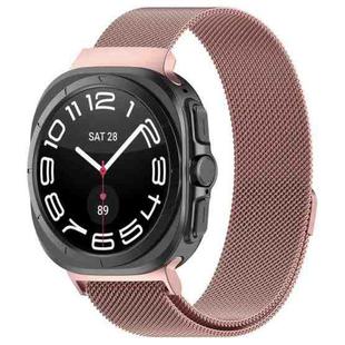 For Samsung Galaxy Watch Ultra 47mm xDfind Milan Magnetic Stainless Steel Watch Band(Rose Pink)