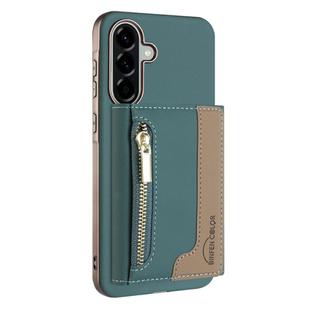 For Samsung Galaxy A26 Zipper Horizontal Magnetic Card Bag RFID MagSafe Phone Case(Green)