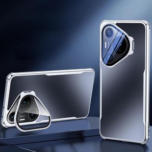 For Huawei Pura 70 Four-corner Airbag Metal Lens Holder TPU Phone Case(Black)
