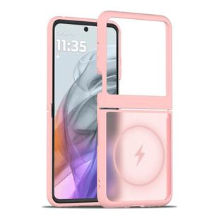 For Motorola Razr 60 / Razr 2025 Skin Feel TPU Hybrid PC MagSafe Phone Case(Pink)