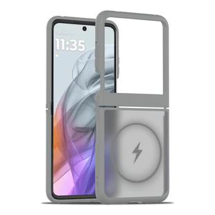 For Motorola Razr 60 / Razr 2025 Skin Feel TPU Hybrid PC MagSafe Phone Case(Dark Grey)