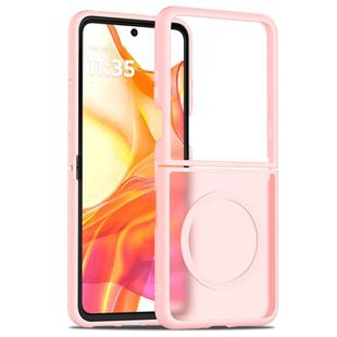 For Motorola Razr 60 Ultra Skin Feel TPU Hybrid PC MagSafe Phone Case(Pink)