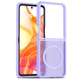 For Motorola Razr 60 Ultra Skin Feel TPU Hybrid PC MagSafe Phone Case(Light Purple)