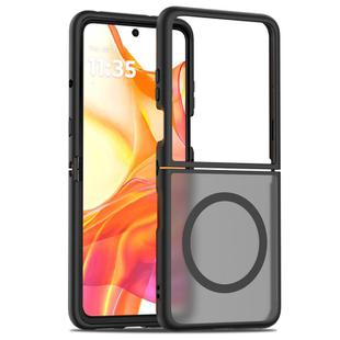 For Motorola Razr 60 Ultra Skin Feel TPU Hybrid PC MagSafe Phone Case(Black)