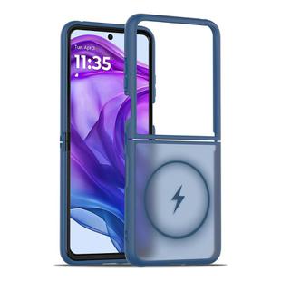 For Motorola Razr+ 2025 Skin Feel TPU Hybrid PC MagSafe Phone Case(Royal Blue)
