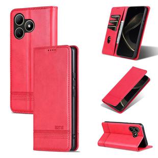 For Wiko Hi Enjoy 80S AZNS Magnetic Calf Texture Flip Leather Phone Case(Red)