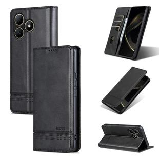 For Wiko Hi Enjoy 80S AZNS Magnetic Calf Texture Flip Leather Phone Case(Black)