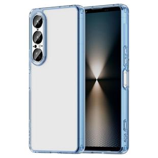 For Sony Xperia 1 VII PC Hybrid TPU Airbag Shockproof Phone Case(Transparent Blue)