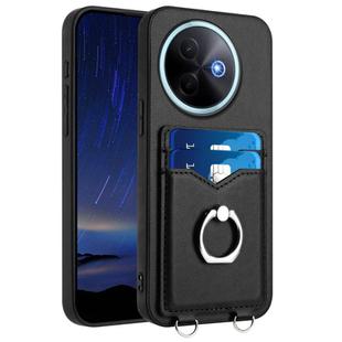 For vivo Y39 5G / Y300i R20 Ring Card Holder Phone Case(Black)