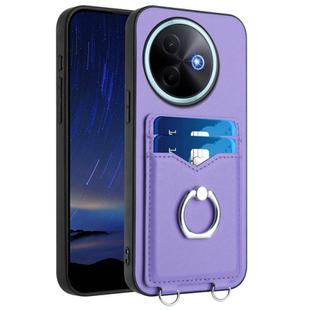 For vivo Y39 5G / Y300i R20 Ring Card Holder Phone Case(Purple)