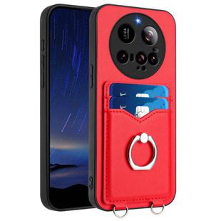 For Xiaomi 15 Ultra R20 Ring Card Holder Phone Case(Red)