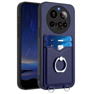For Xiaomi 15 Ultra R20 Ring Card Holder Phone Case(Blue)