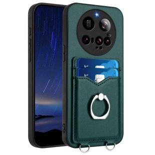 For Xiaomi 15 Ultra R20 Ring Card Holder Phone Case(Green)
