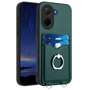 For Redmi A5 4G 171.7mm / Xiaomi Poco C71 R20 Ring Card Holder Phone Case(Green)