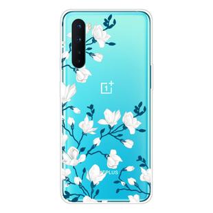 For OnePlus Nord Shockproof Painted Transparent TPU Protective Case(Magnolia)