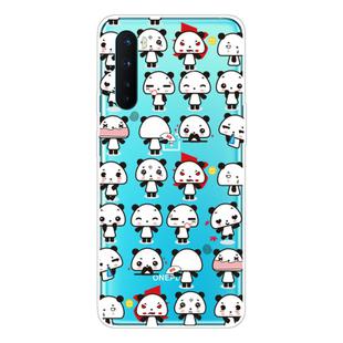 For OnePlus Nord Shockproof Painted Transparent TPU Protective Case(Mini Panda)