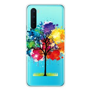 For OnePlus Nord Shockproof Painted Transparent TPU Protective Case(Oil Painting Tree)