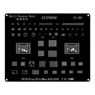 Precision laser-cut Accurate Positioning Anti-shift BGA Reballing Stencil, Model:For iPhone 14-14 Pro Max
