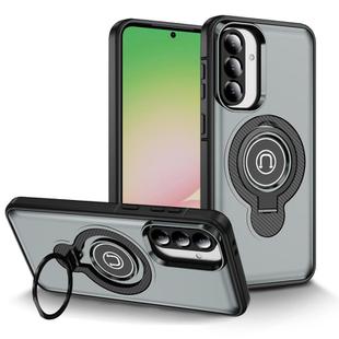 For Samsung Galaxy A36 5G TPU Hybrid PC Magnetic Holder Phone Case(Grey)