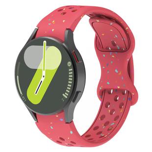 For Samsung Galaxy Watch 7 40 / 44mm Eco-Friendly Granular Colorful Dots Silicone Watch Band(Red)